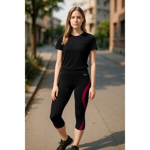 (A-18)Fila‎ Sport capri leggings women size S black color